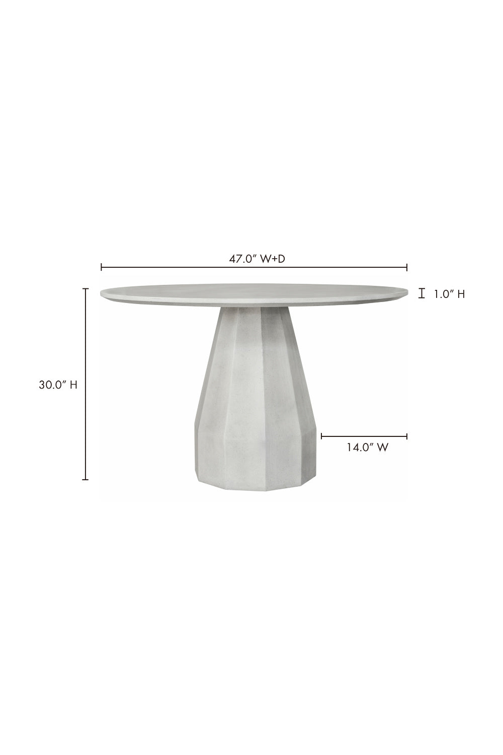 Concrete Indoor/Outdoor Dining Table | Novi Living Templo | Oroa.com