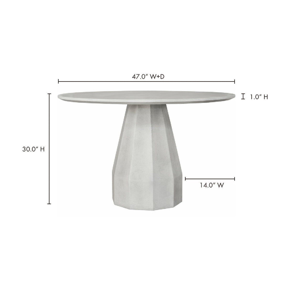 Modern European furniture - Concrete Indoor/Outdoor Dining Table - www.oroa.com
