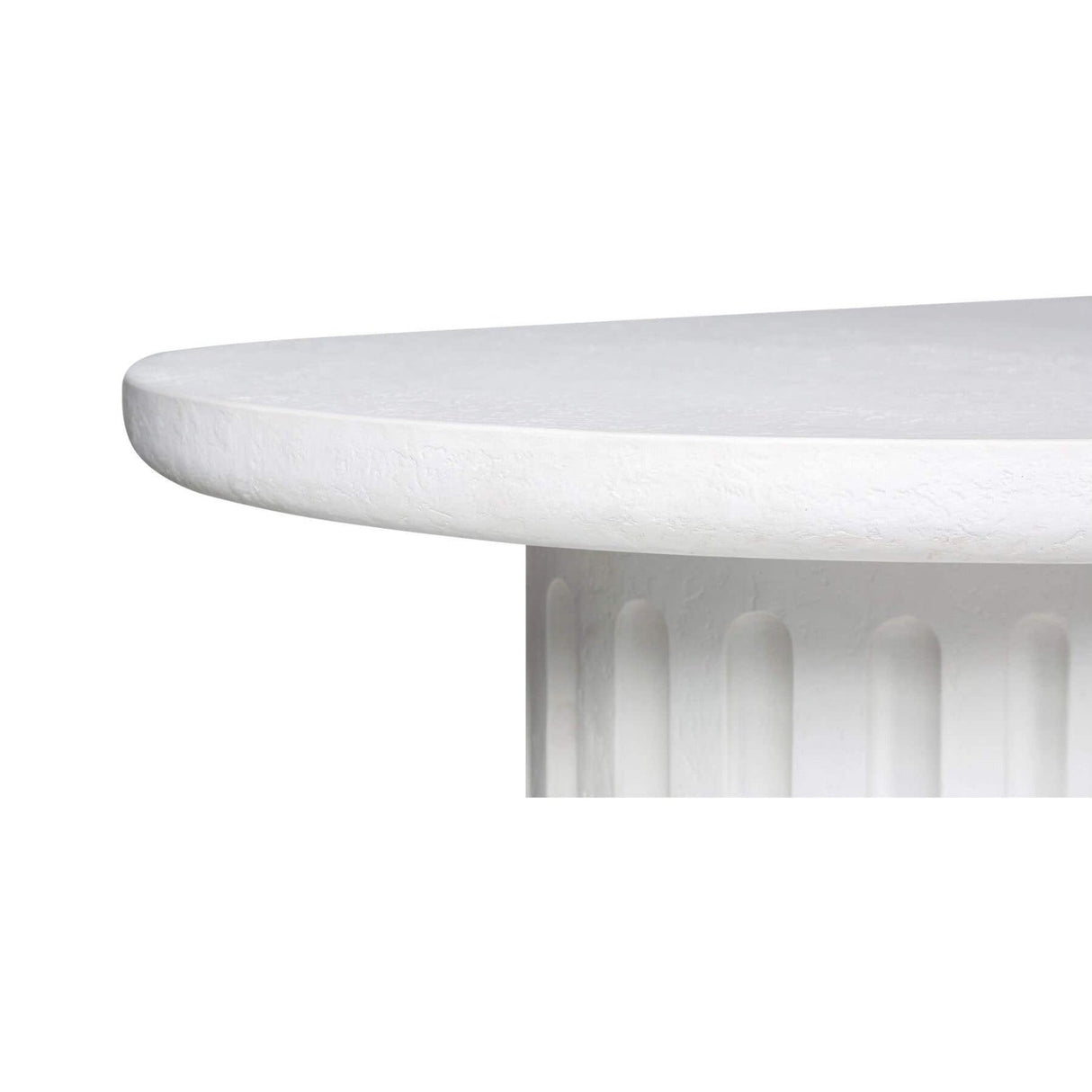 Modern European furniture - White Oval Outdoor Dining Table - www.oroa.com