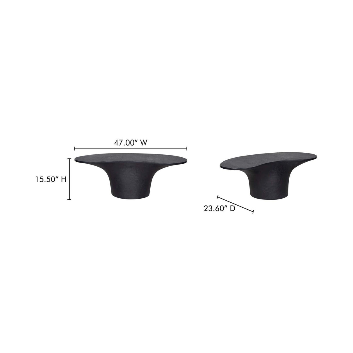 Modern European furniture - Black Concrete Outdoor Coffee Table - www.oroa.com