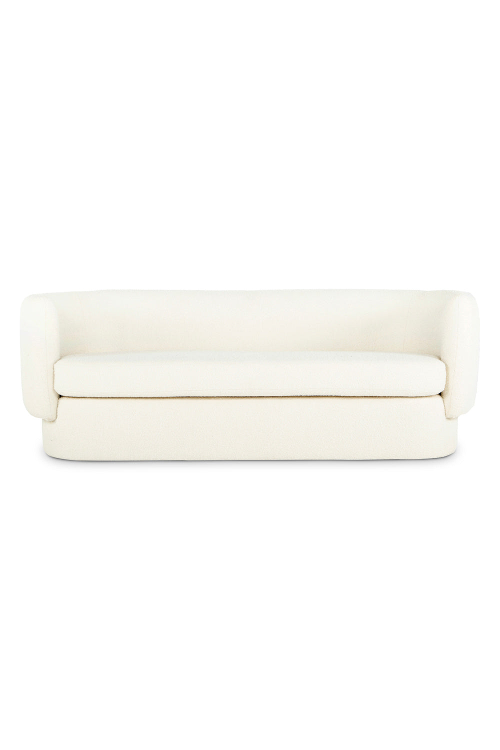 White Modern Curved Sofa | Novi Living Koba | Oroa.com