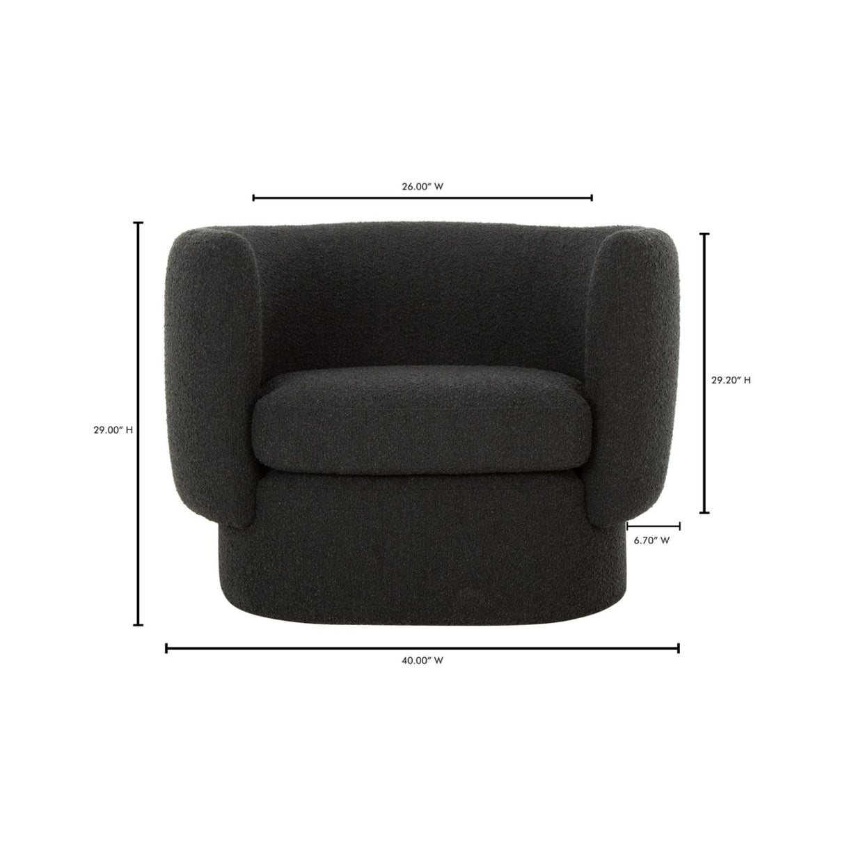 Modern European furniture - Fabric Curved Occasional Chair - www.oroa.com