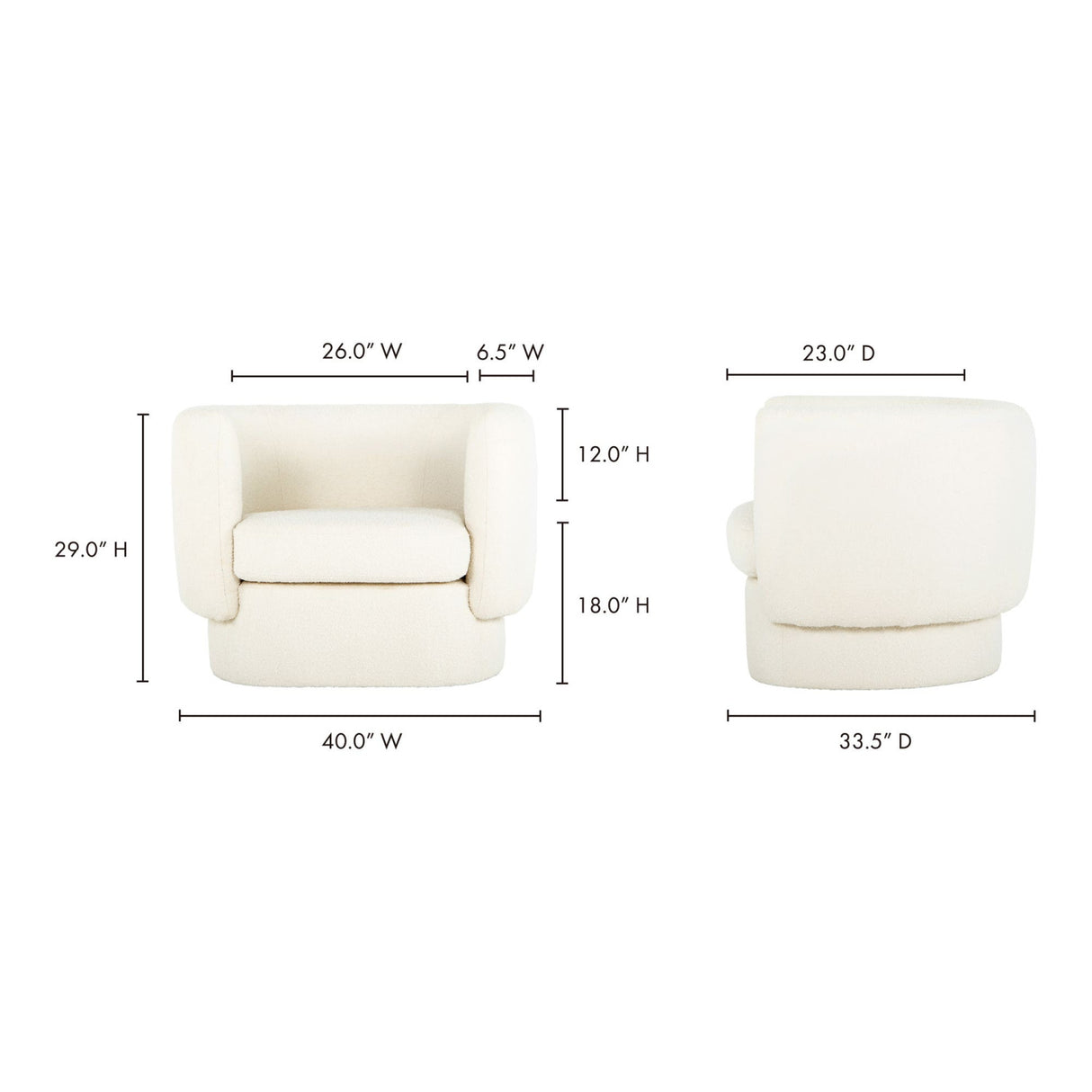 Modern European furniture - Fabric Curved Occasional Chair - www.oroa.com