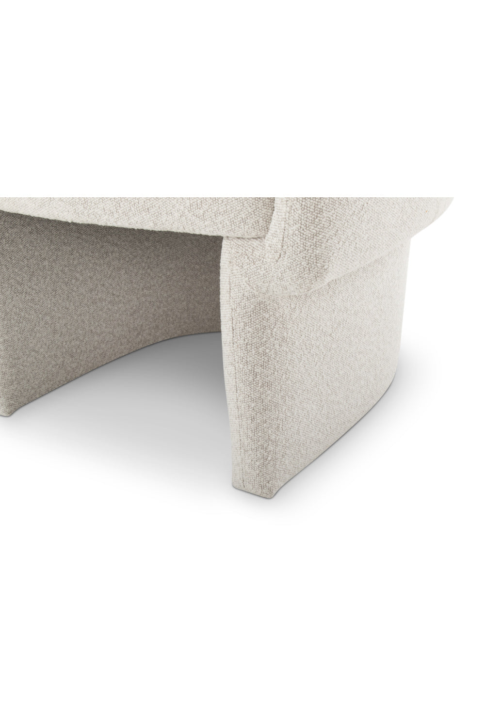 Modern European furniture - White Curved Occasional Chair - www.oroa.com