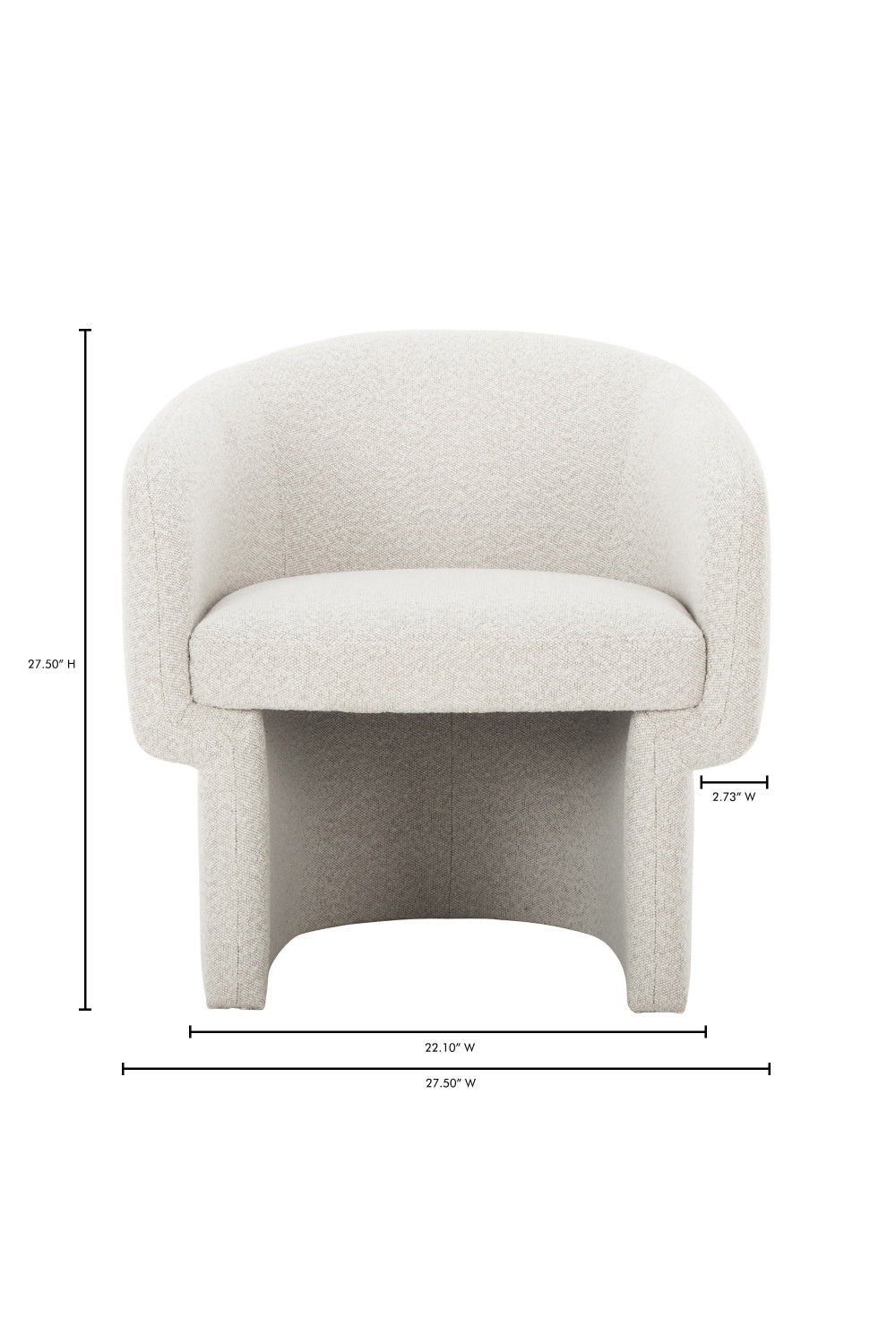 Modern European furniture - White Curved Occasional Chair - www.oroa.com