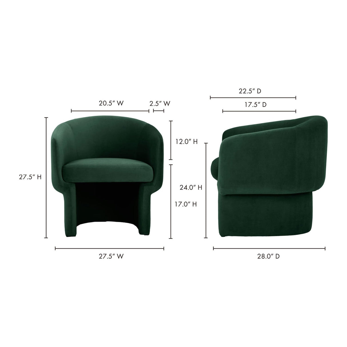 Modern or European furniture - Curved Occasional Chair - www.oroa.com