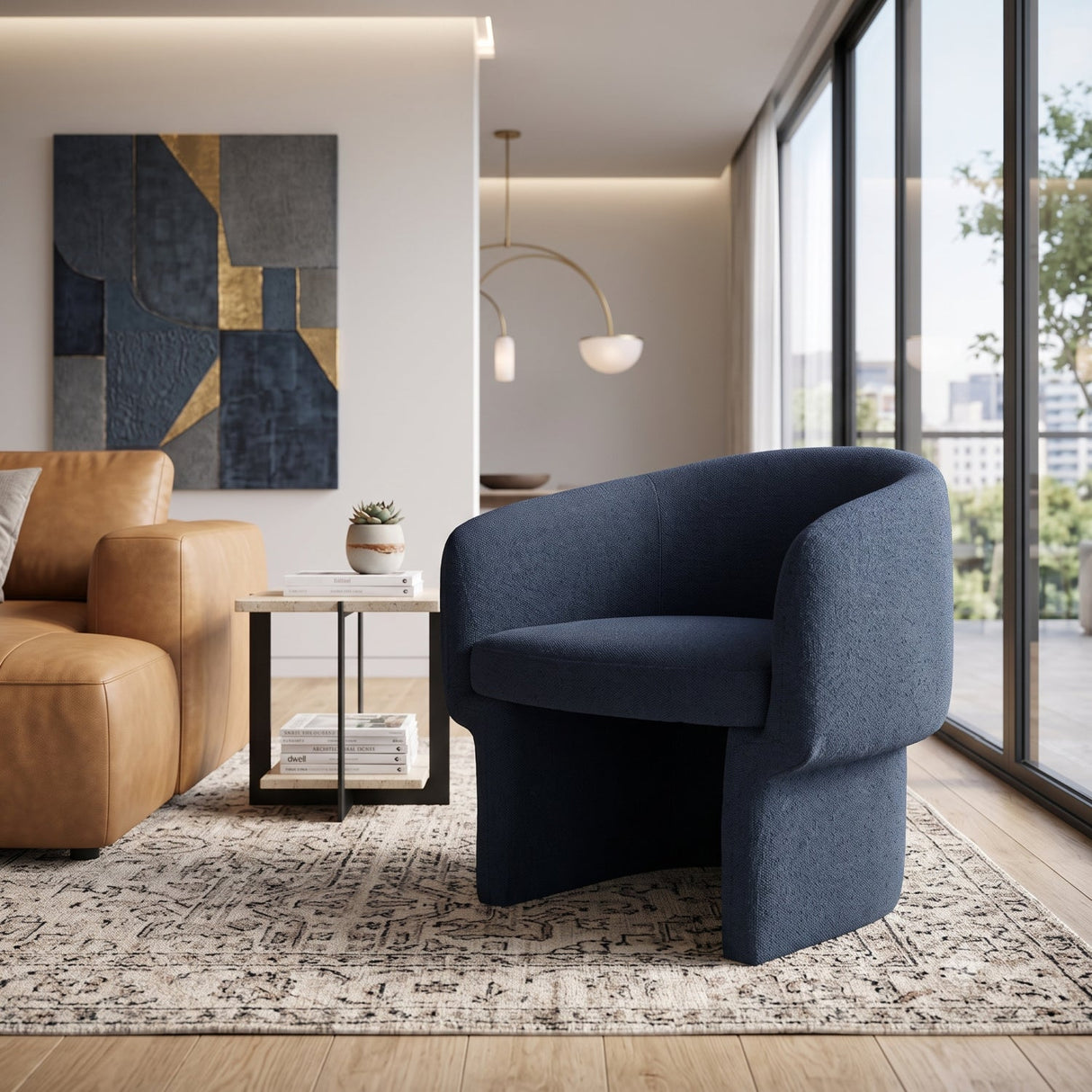 Modern or European furniture - Curved Occasional Chair - www.oroa.com
