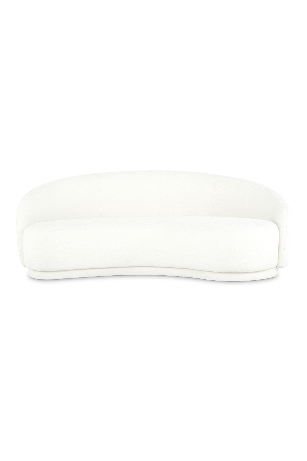 Modern European furniture - Curved Cream Boucle Sofa - www.oroa.com