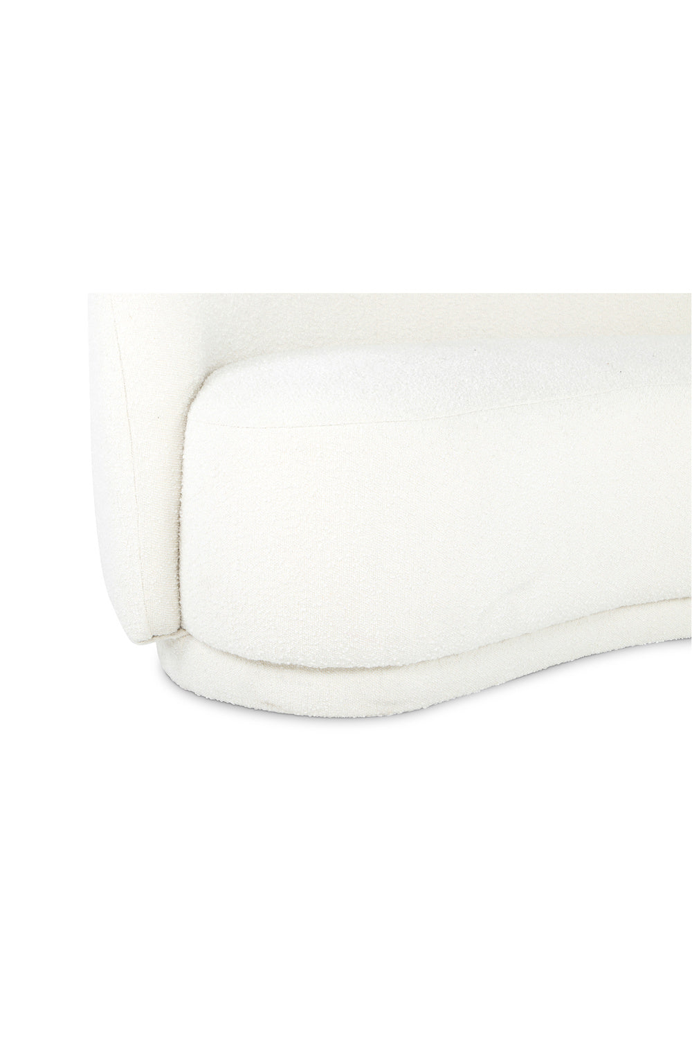 Curved Cream Boucle Sofa | Novi Living Excelsior | Oroa.com