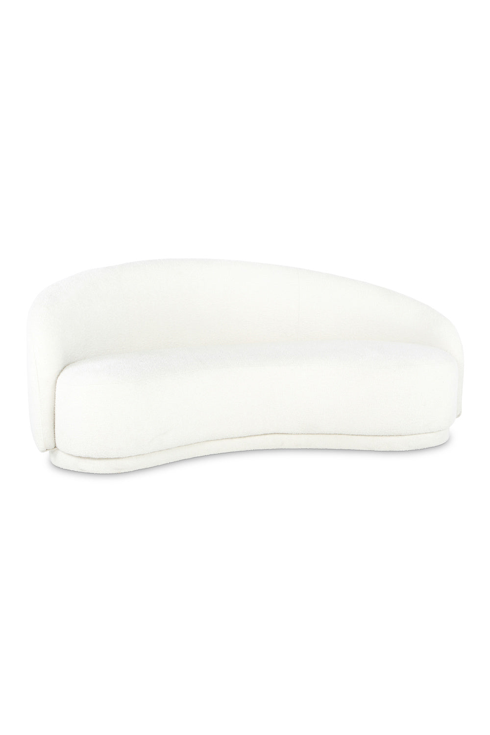 Curved Cream Boucle Sofa | Novi Living Excelsior | Oroa.com