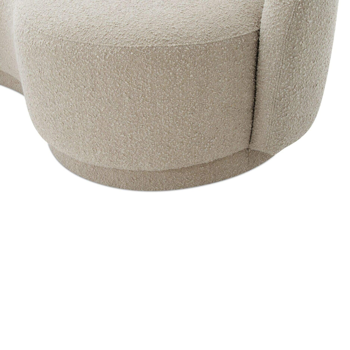 Modern European furniture - Curved Boucle Sofa - www.oroa.com