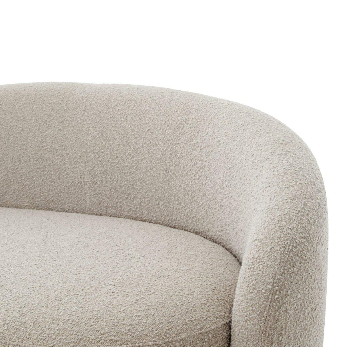 Modern European furniture - Curved Boucle Sofa - www.oroa.com