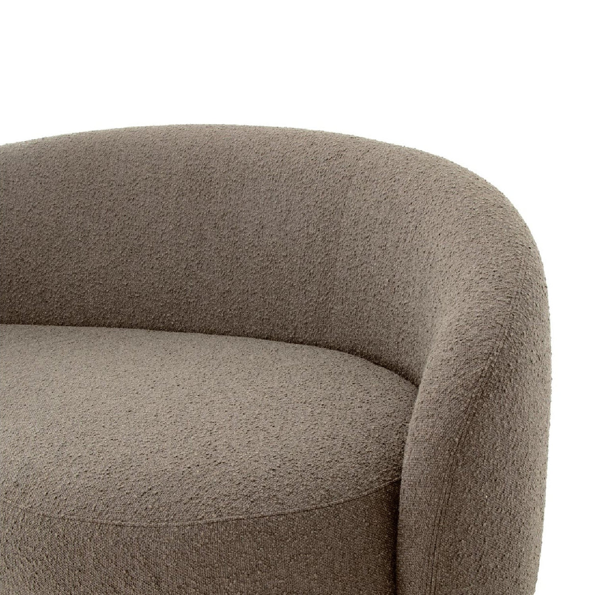 Modern European furniture - Curved Boucle Sofa - www.oroa.com