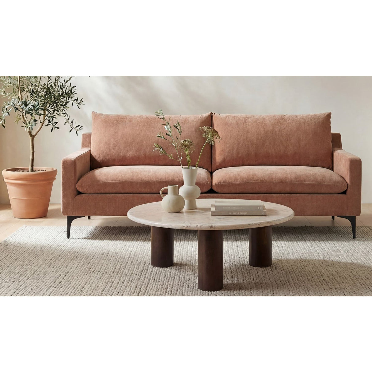 Modern European furniture - Angled Back Minimalist Sofa - www.oroa.com