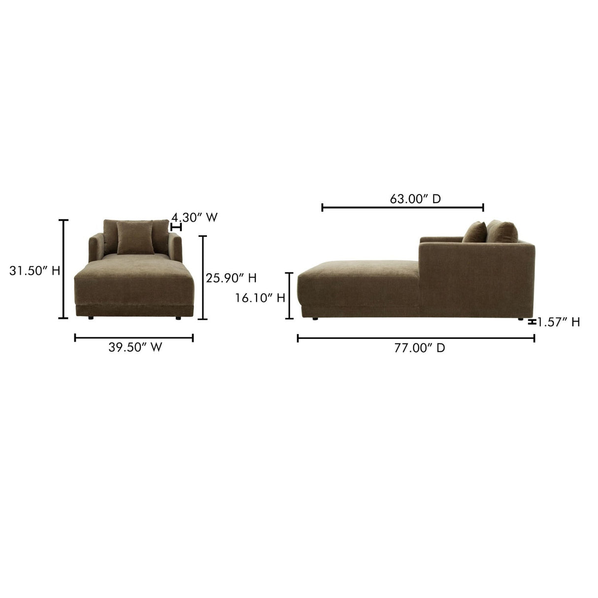 Modern European furniture - Boucle Blend Chaise Lounge - www.oroa.com