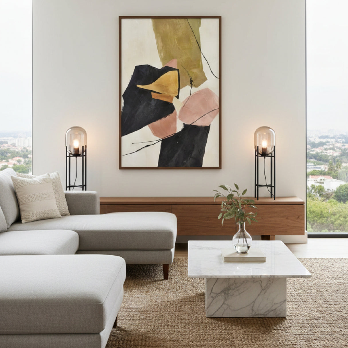 Modern European furniture - 60's Inspired Abstract Painting - www.oroa.com
