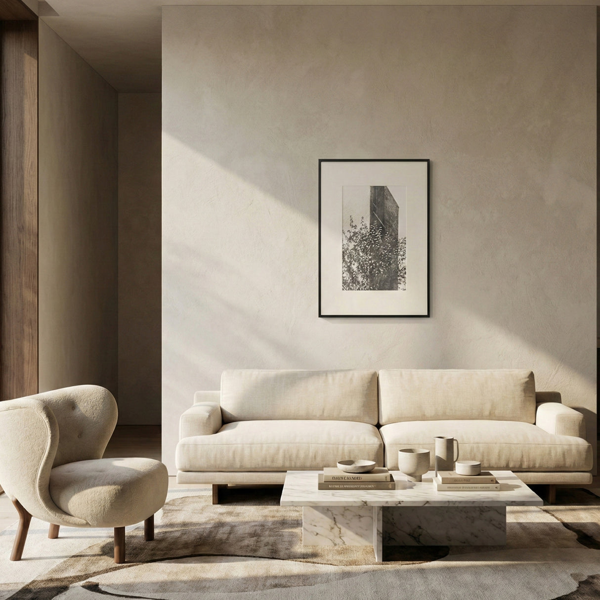 Modern European furniture - Monochromatic Framed Print - www.oroa.com