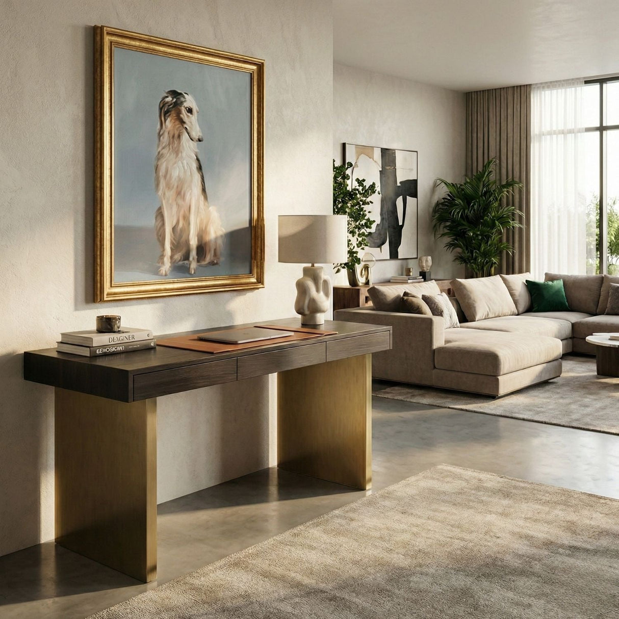 Modern European furniture - Daydreaming Dog Painting - www.oroa.com