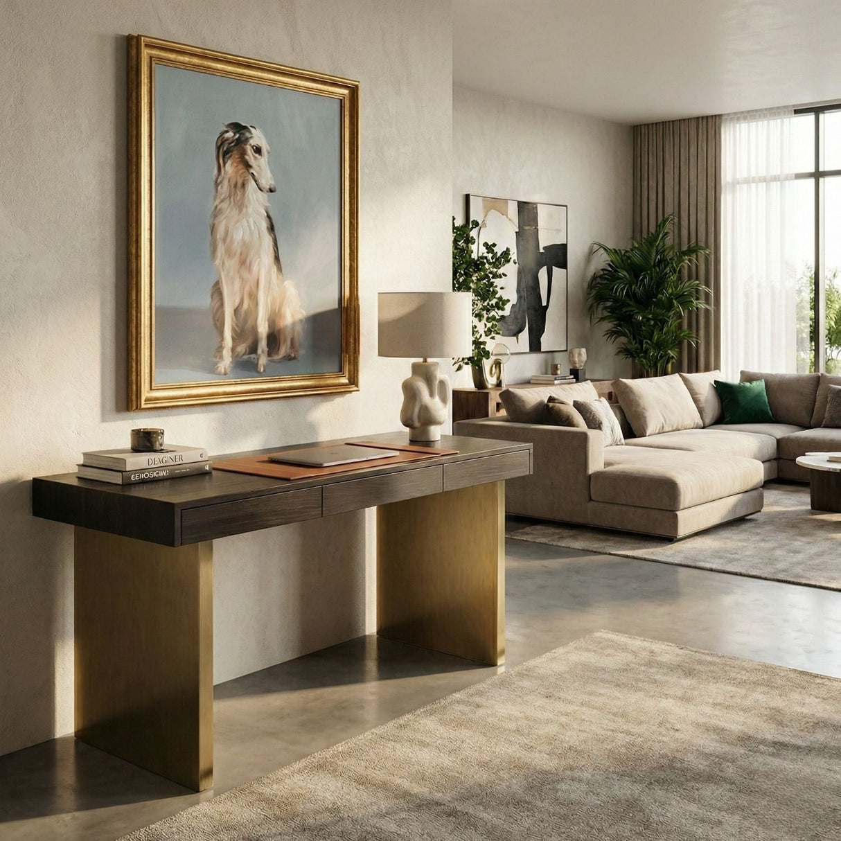Modern European furniture - Daydreaming Dog Painting - www.oroa.com