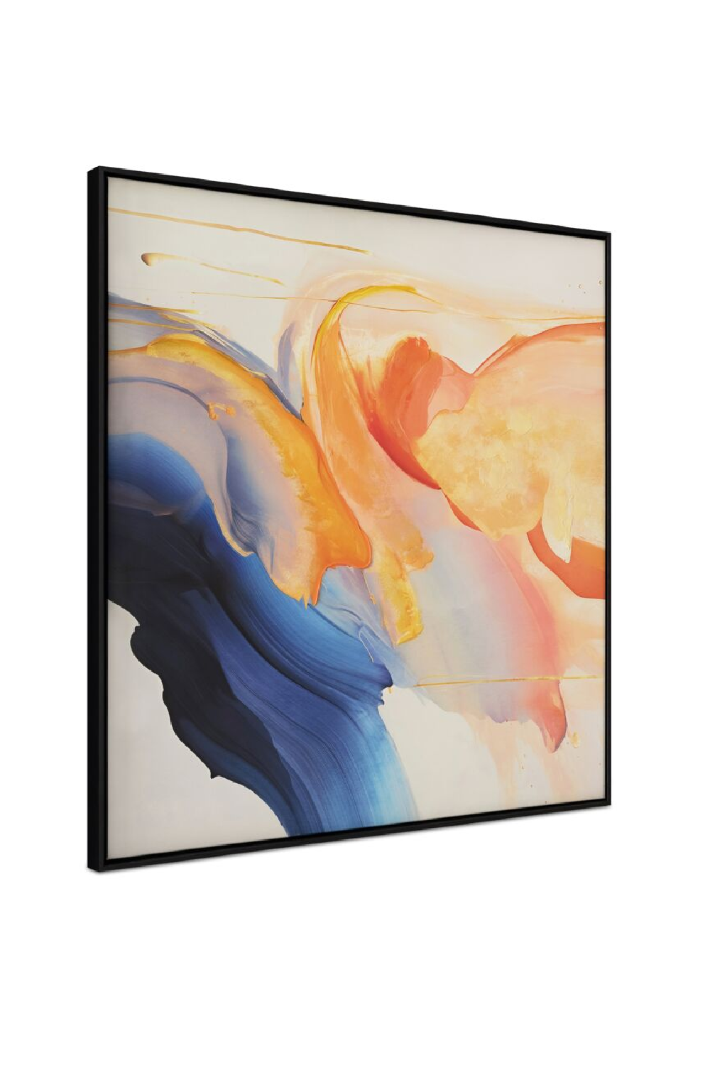 Modern European furniture - Multicolored Framed Abstract Painting - www.oroa.com