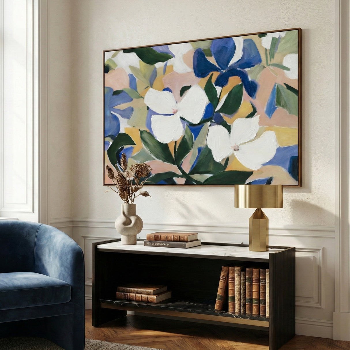 Modern European furniture - Pastel Florals Painting - www.oroa.com