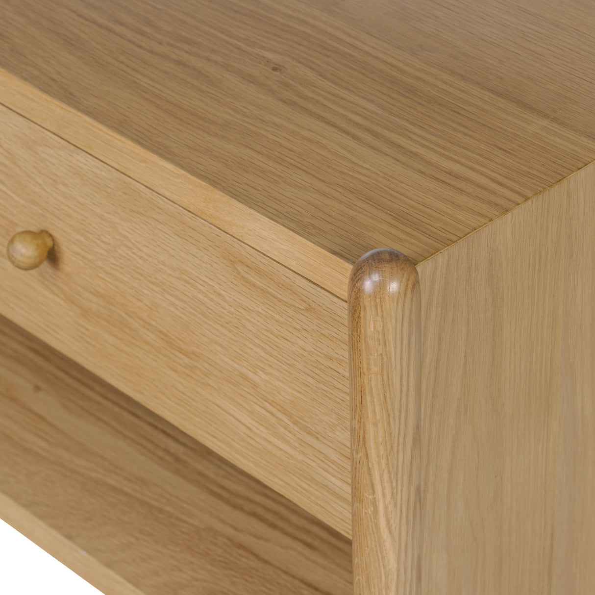 Modern European furniture - Oak Veneer 1-Drawer Nightstand - www.oroa.com | Oroa.com