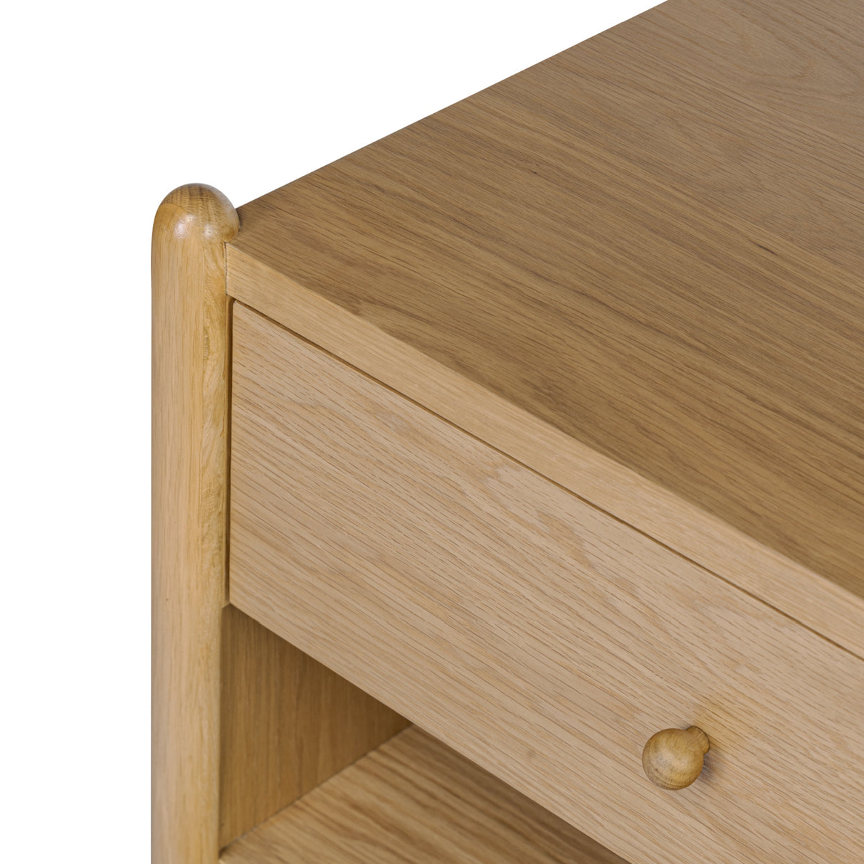 Modern European furniture - Oak Veneer 1-Drawer Nightstand - www.oroa.com | Oroa.com