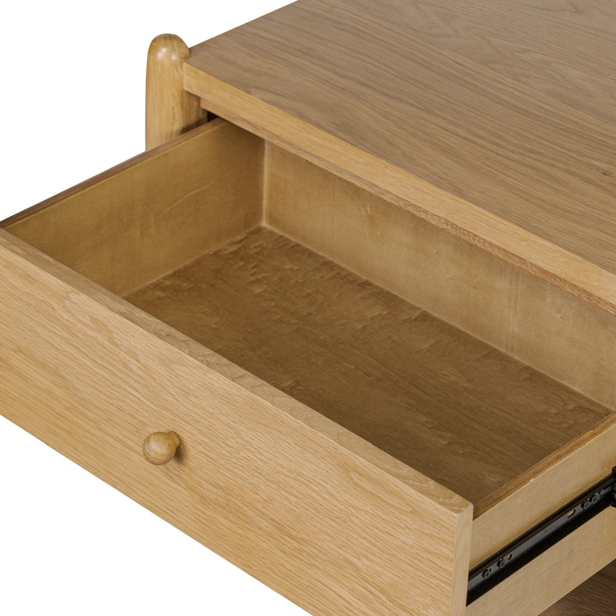 Modern European furniture - Oak Veneer 1-Drawer Nightstand - www.oroa.com | Oroa.com