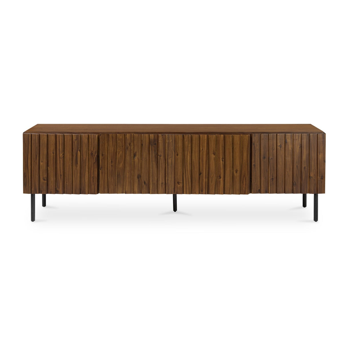 Modern European furniture - Solid Acacia 4-Door Media Cabinet - www.oroa.com