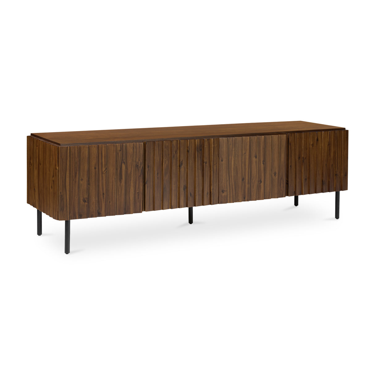 Modern European furniture - Solid Acacia 4-Door Media Cabinet - www.oroa.com | Oroa.com