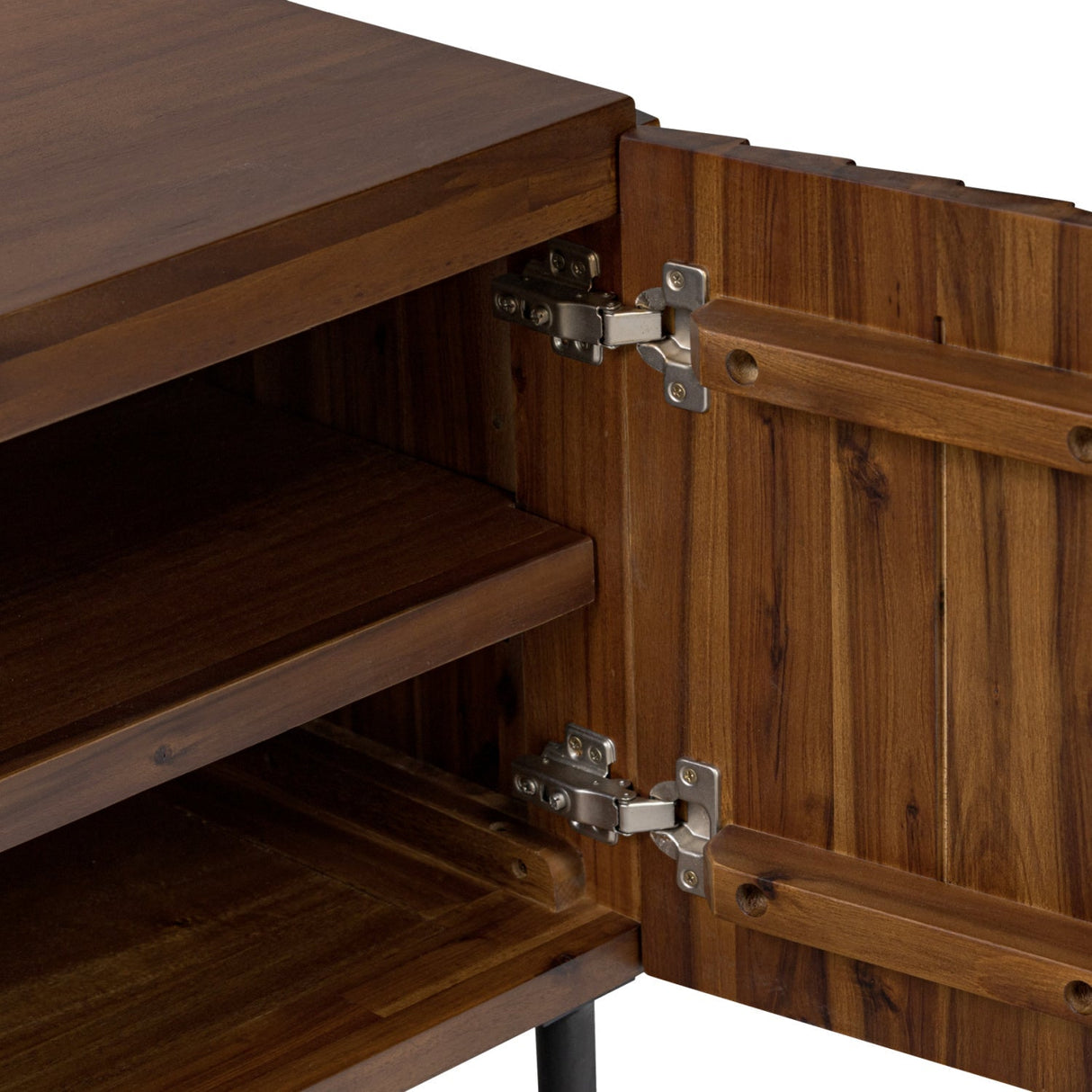 Modern European furniture - Solid Acacia 4-Door Media Cabinet - www.oroa.com