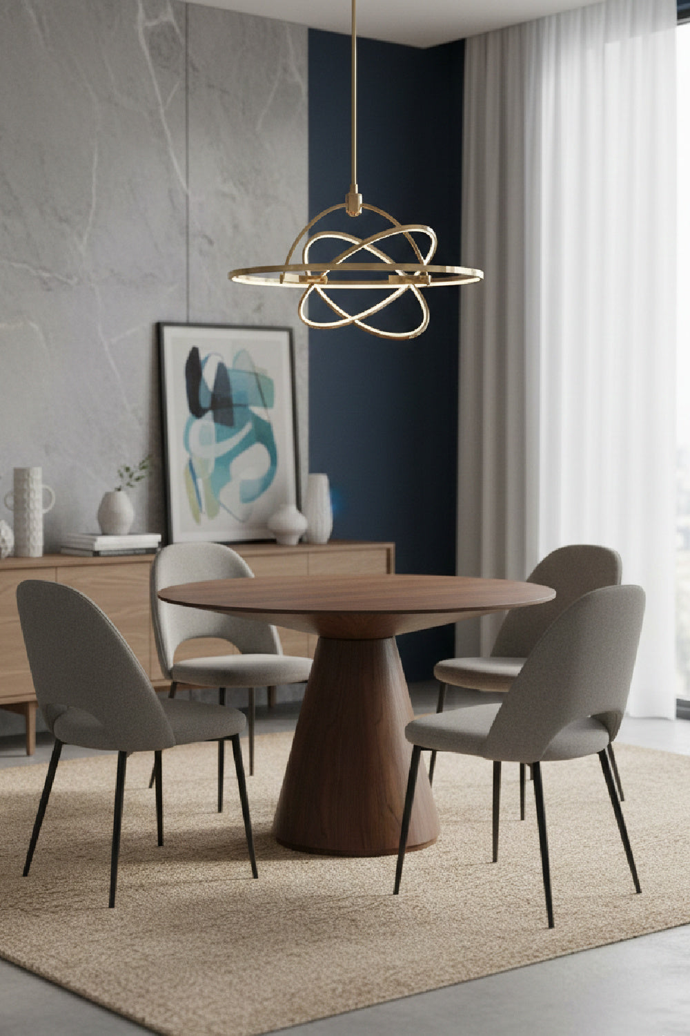 Modern European furniture - Round Wooden Dining Table - www.oroa.com