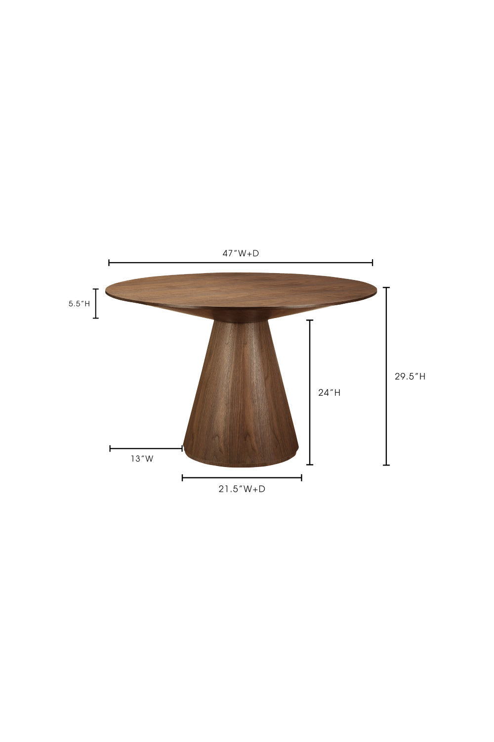 Modern European furniture - Round Wooden Dining Table - www.oroa.com