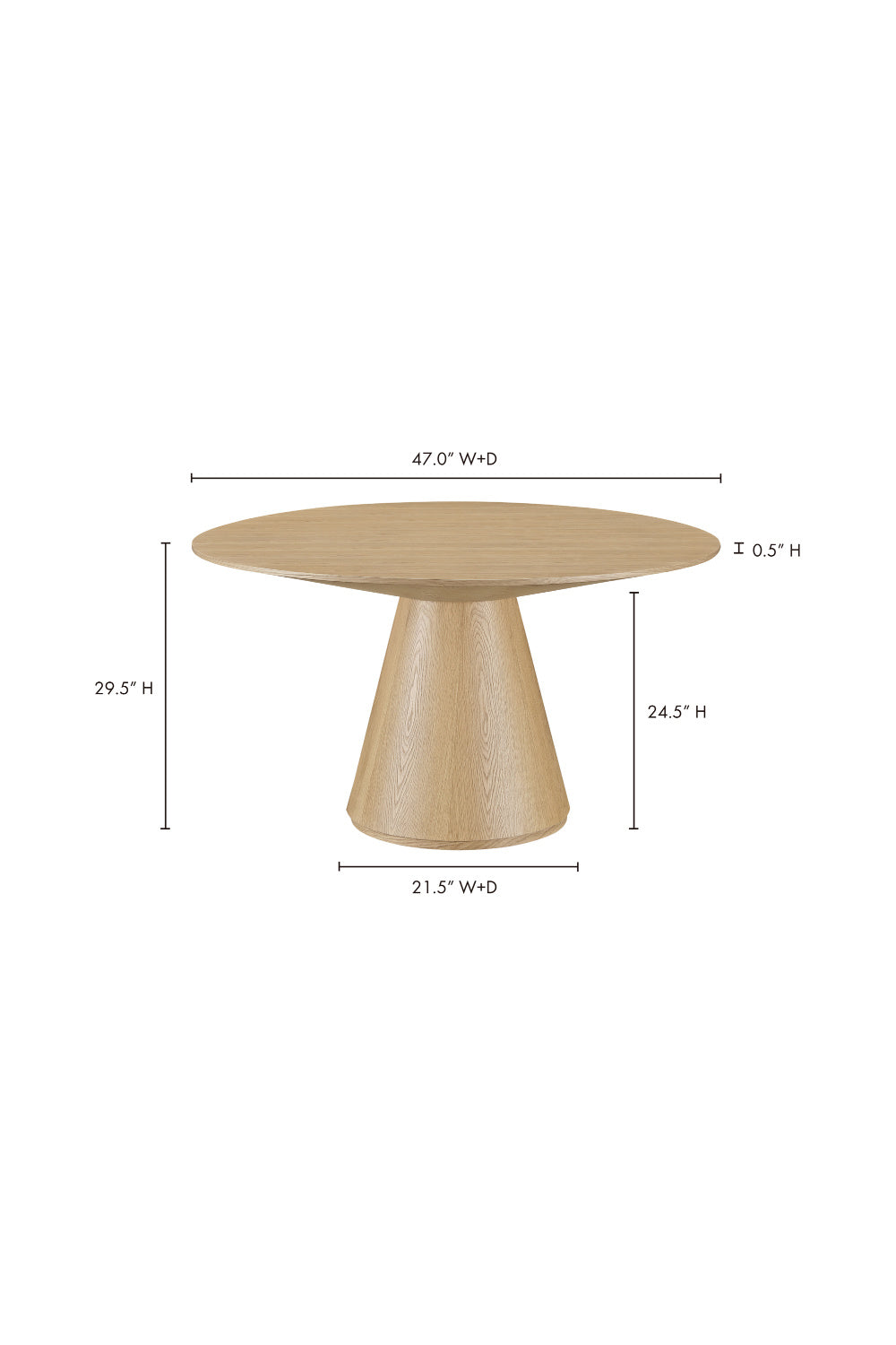 Modern European furniture - Round Wooden Dining Table - www.oroa.com