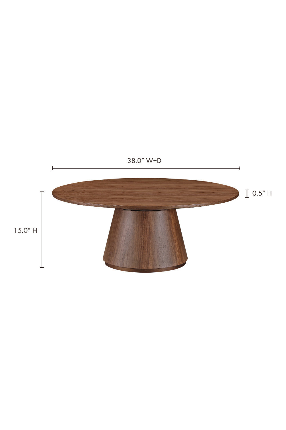Modern European furniture - Round Oak Veneer Coffee Table - www.oroa.com