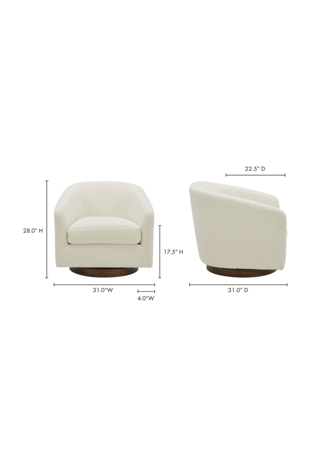 Modern European furniture - Curved Swivel Accent Chair - www.oroa.com