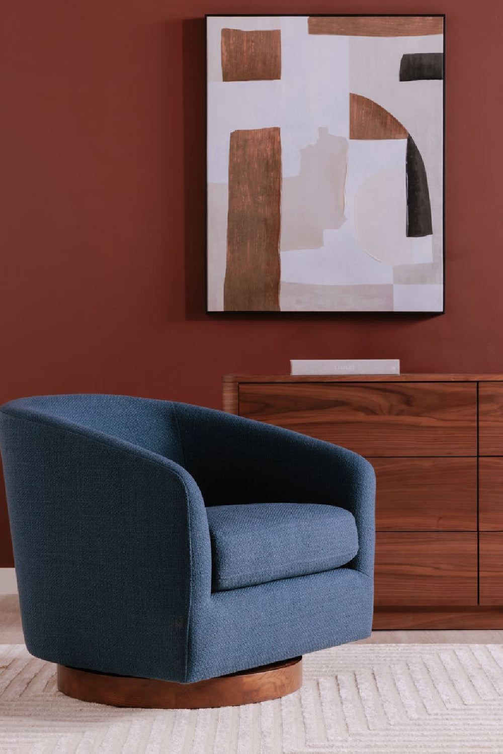 Modern European furniture - Curved Swivel Accent Chair - www.oroa.com