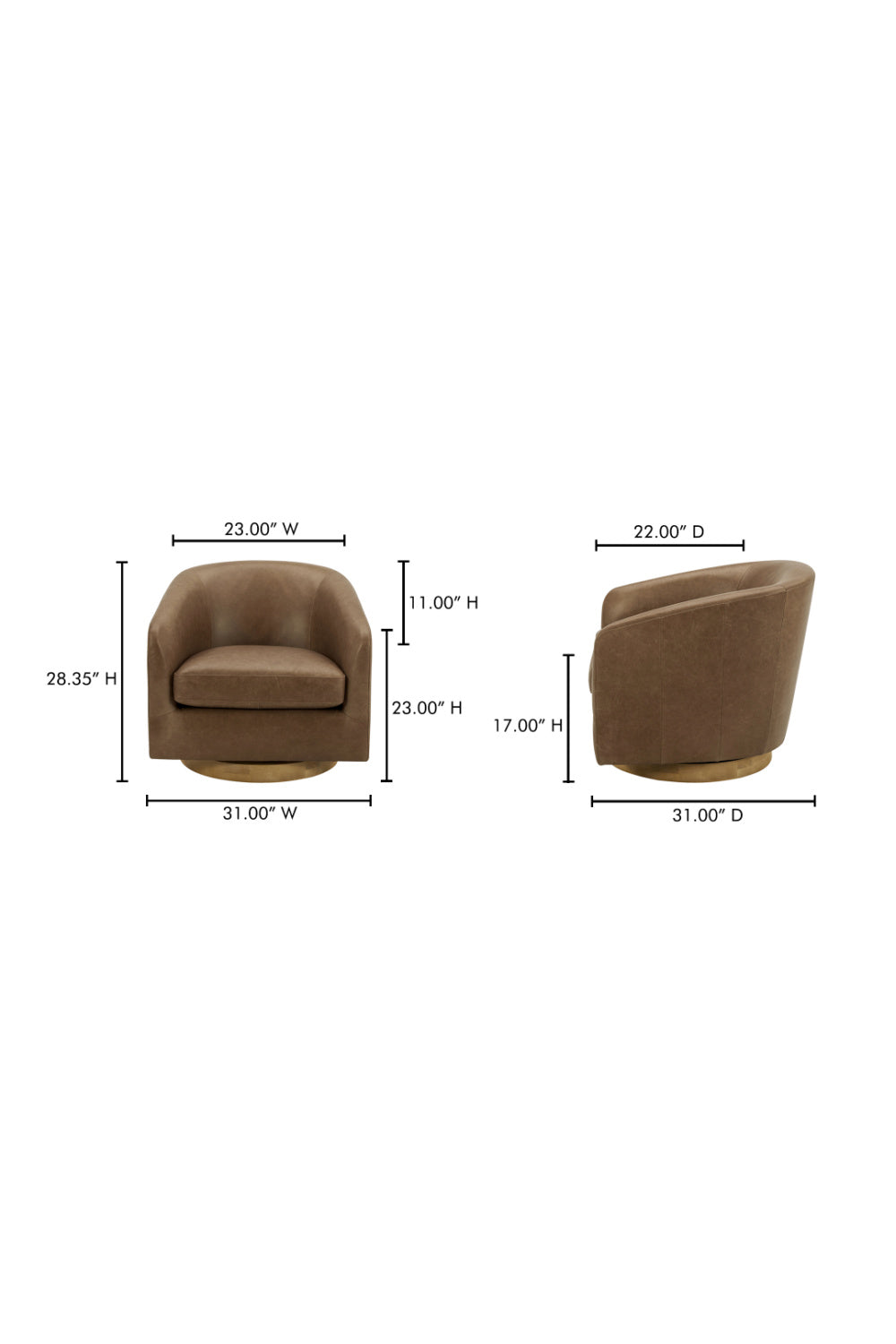 Modern European furniture - Curved Swivel Accent Chair - www.oroa.com