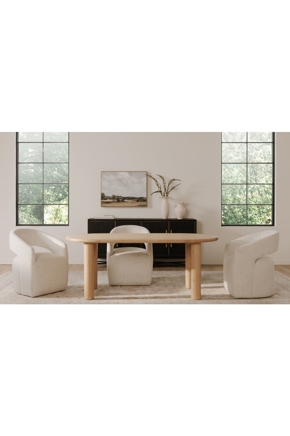 Split-Back Rolling Dining Chair | Novi Living Barrow | Oroa.com