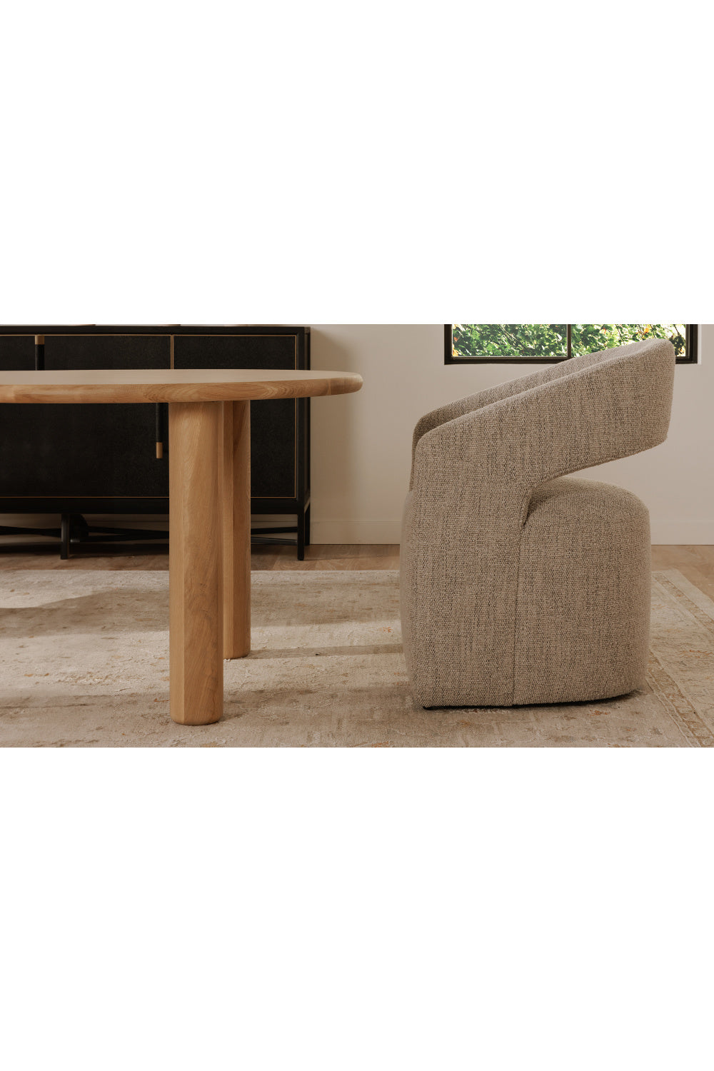 Modern European furniture - Split-Back Rolling Dining Chair - www.oroa.com