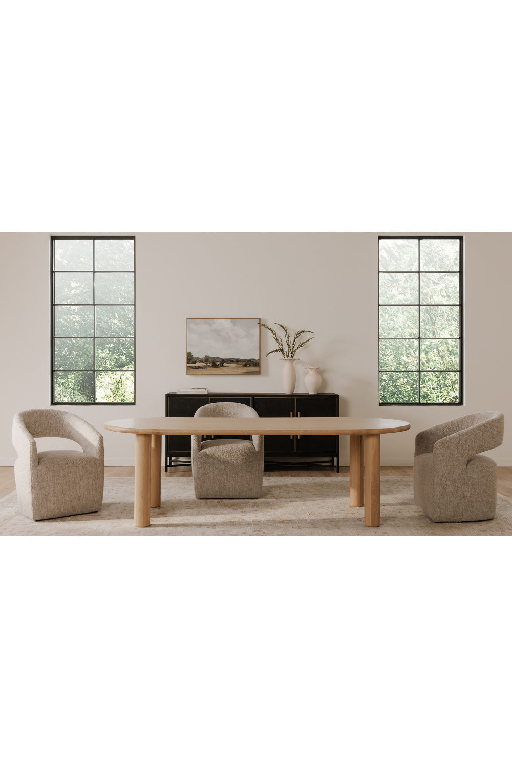 Modern European furniture - Split-Back Rolling Dining Chair - www.oroa.com