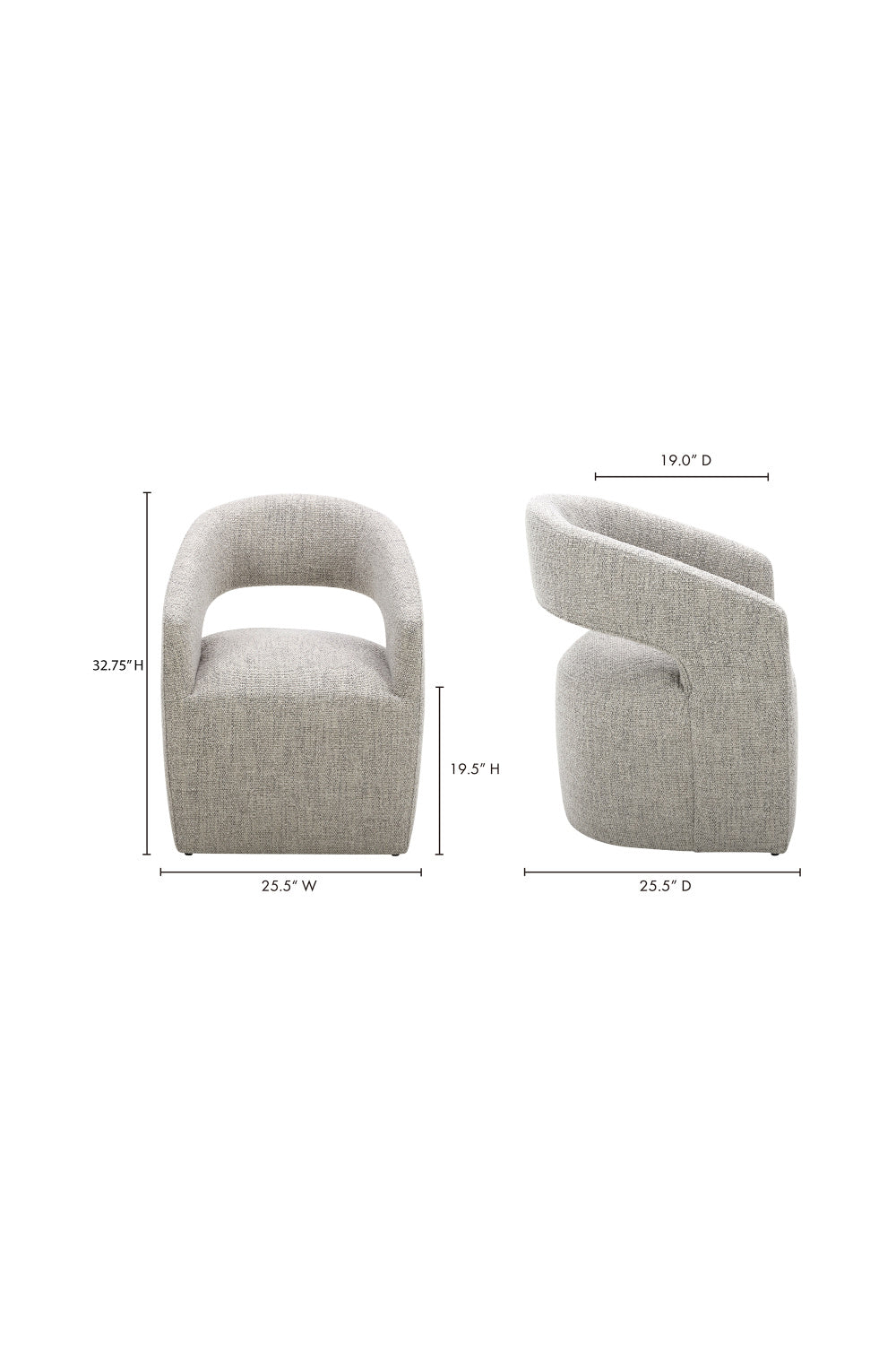 Modern European furniture - Split-Back Rolling Dining Chair - www.oroa.com