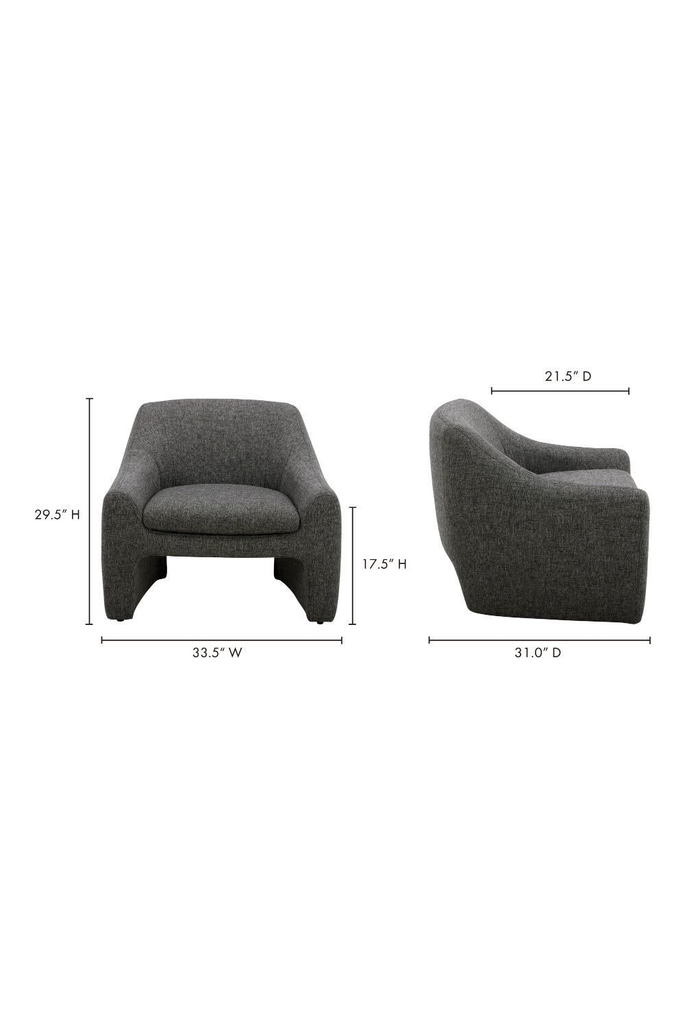 Modern European furniture - Sloped-Arm Lounge Chair - www.oroa.com