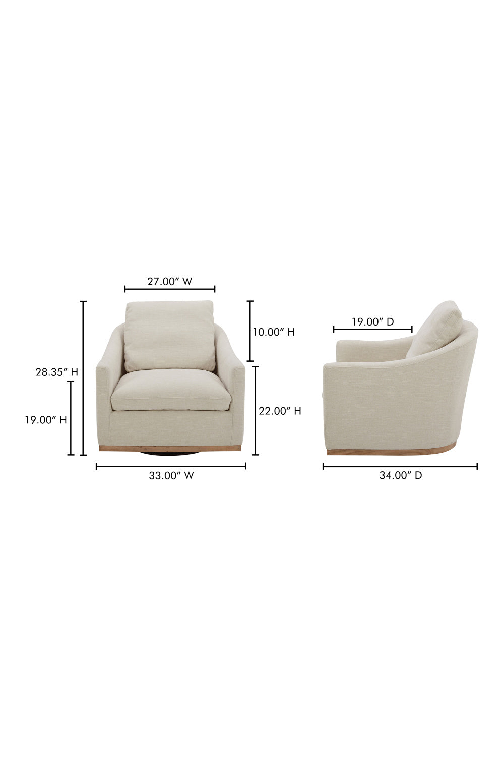 Modern European furniture - Barrel Back Swivel Lounge Chair - www.oroa.com