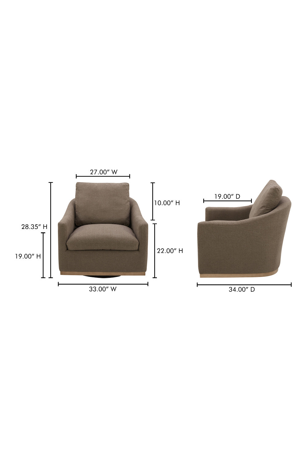 Modern European furniture - Barrel Back Swivel Lounge Chair - www.oroa.com