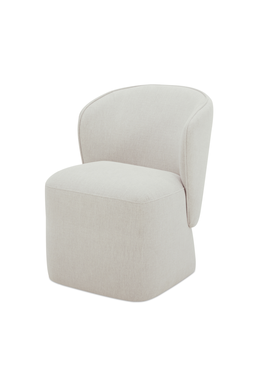 Modern European furniture - Curved Back Rolling Dining Chair - www.oroa.com