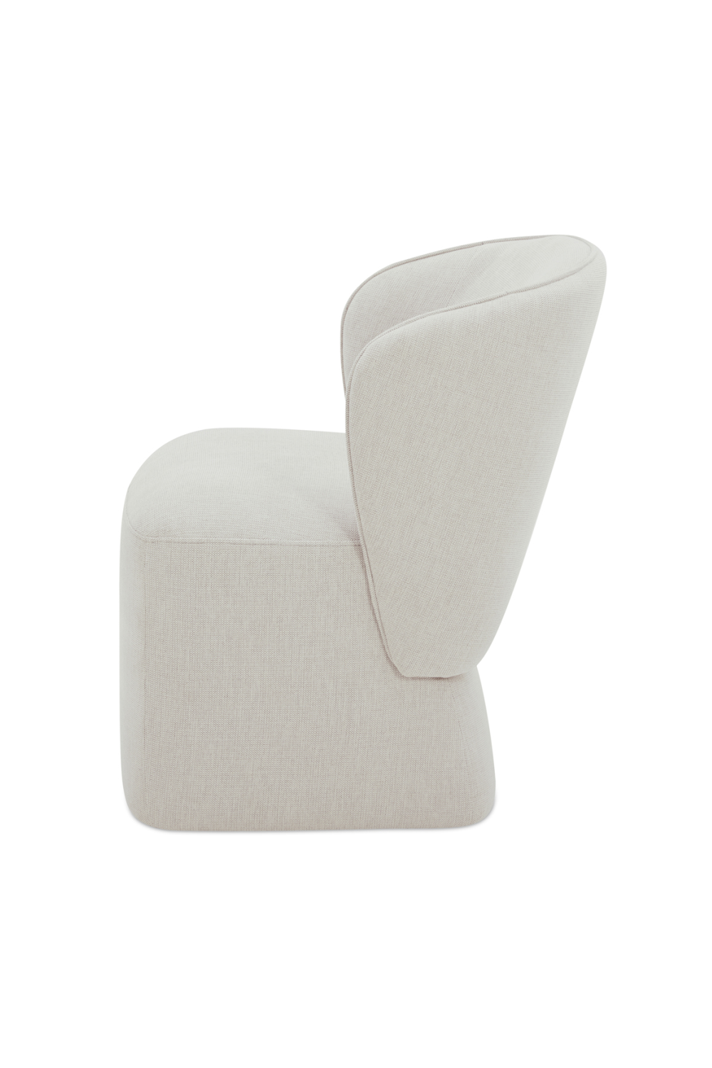 Curved Back Rolling Dining Chair | Novi Living Larson | Oroa.com