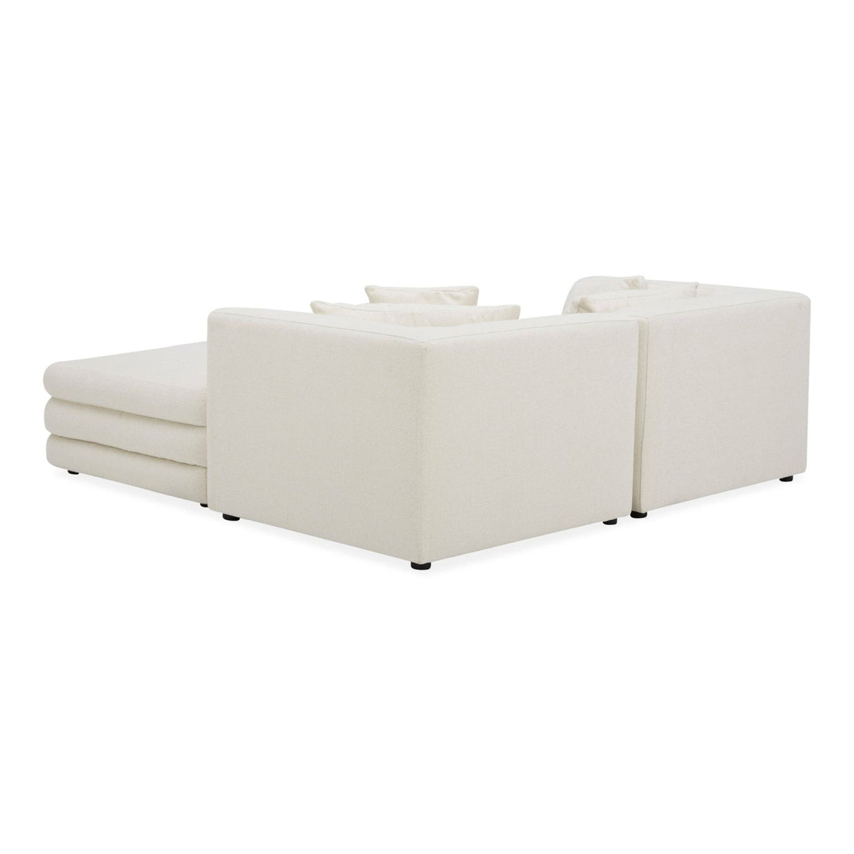 Modern European furniture - White Modular Chair With Ottoman - www.oroa.com