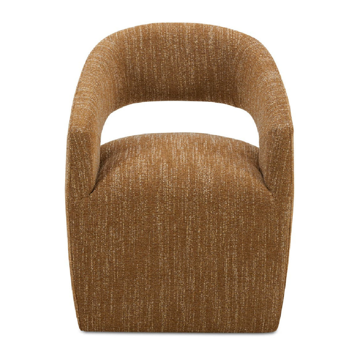 Modern European furniture - Brown Open-Back Rolling Dining Chair - www.oroa.com