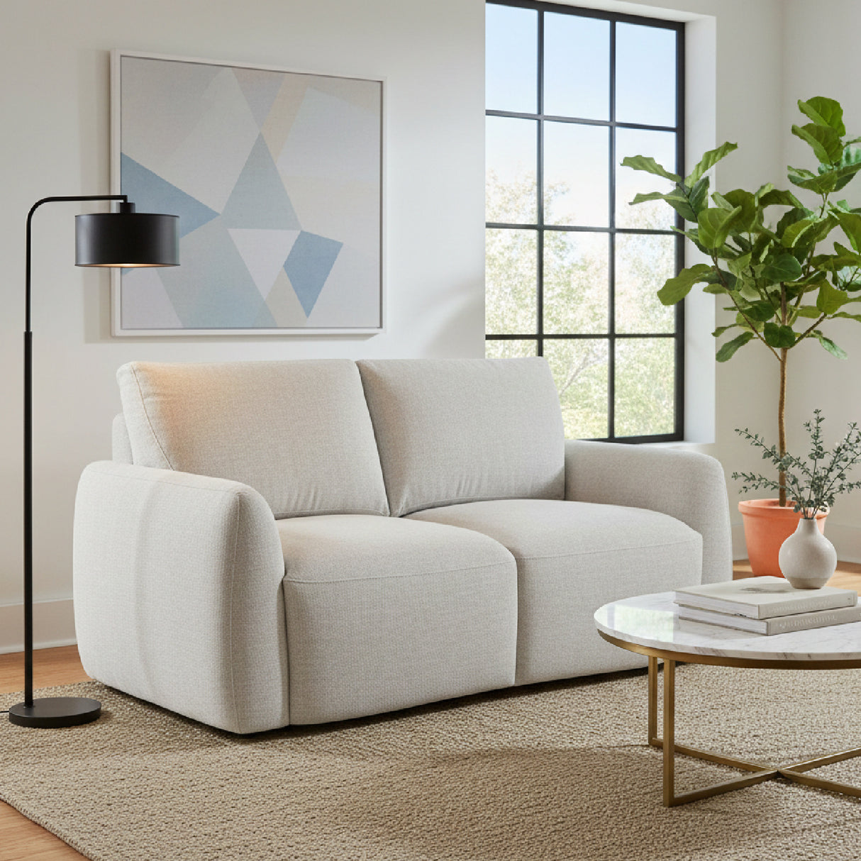 Modern European furniture - High-Back Minimalist Sofa - www.oroa.com